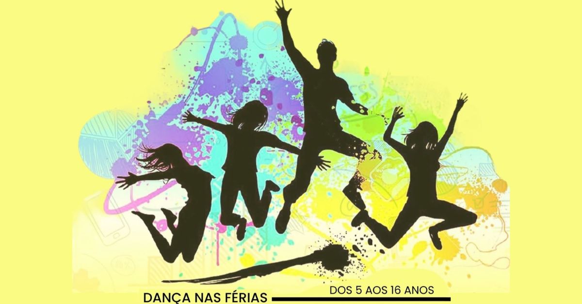 Imagem do cartaz do Campo de Férias de Dança no Seixal com Piscina