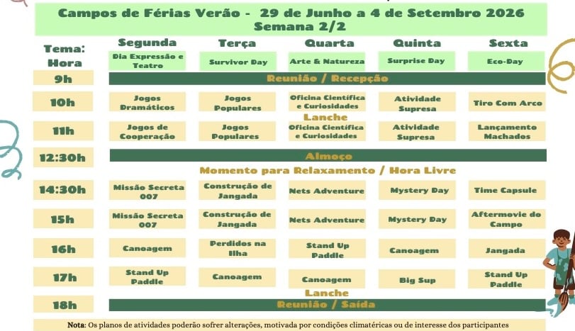 Campo de Férias de Aventura em Braga
