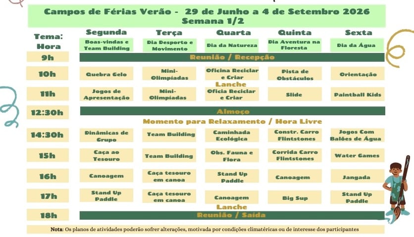 Campo de Férias de Aventura em Braga