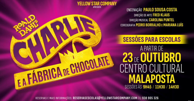 Charlie e a Fábrica de Chocolate – O Musical para visitas escolares