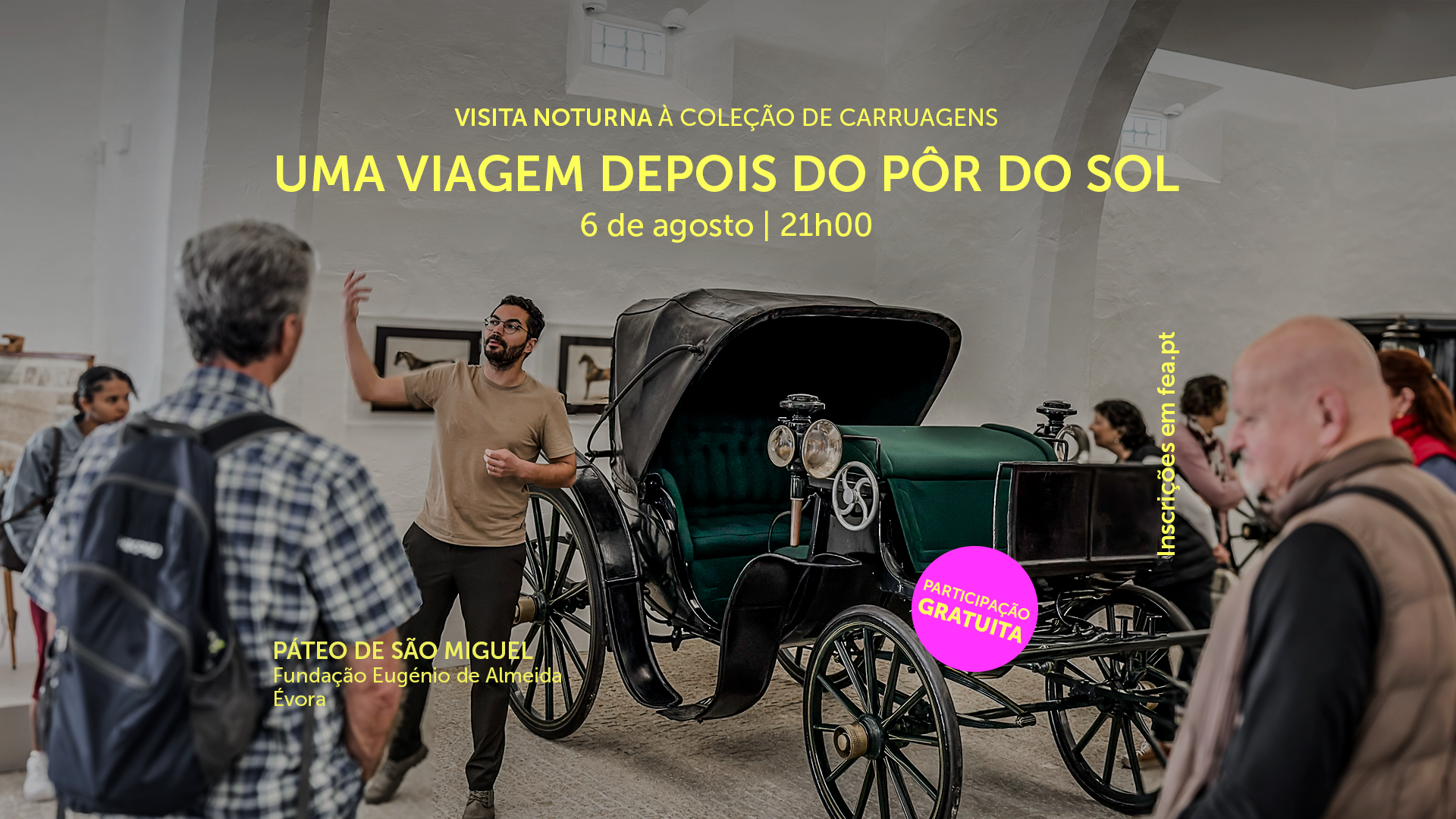 Visita noturna à Coleção de Carruagens no Páteo de São Miguel em Évora