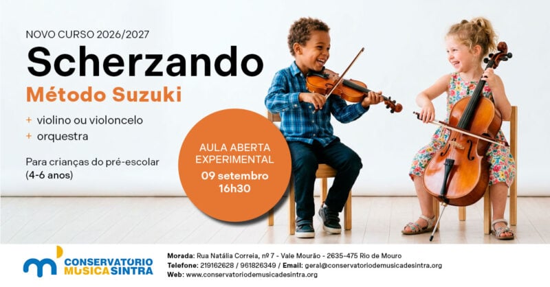 Projeto Scherzando – Iniciação ao Violino e Violoncelo – aula aberta experimental
