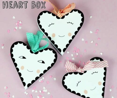 Uma ideia super gira de Caixa Coração do Dia dos Namorados que podem fazer em casa, cortesia da PinkNounou.