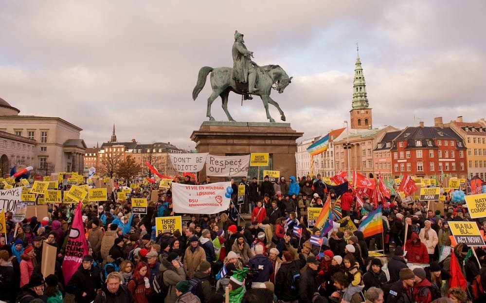 Hora do Planeta - Protestos em Copenhaga em 2009.