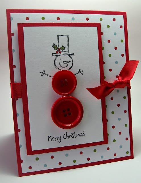 postal de natal com botões