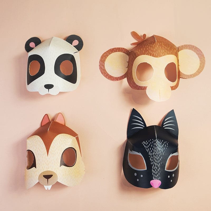 Máscaras de animais para imprimir para o Carnaval!