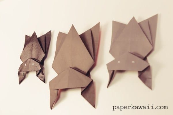 morcego halloween origami