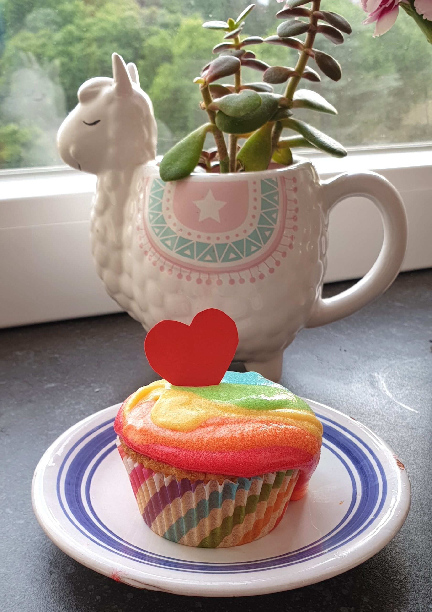 foto cupcake arco iris