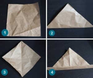 Coelho origami passo-a-passo