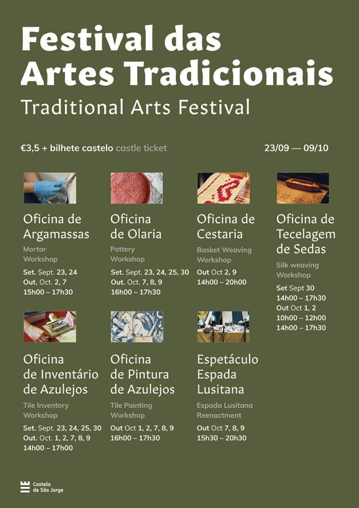 Programa do Festival das Artes Tradicionais no Castelo de São Jorge