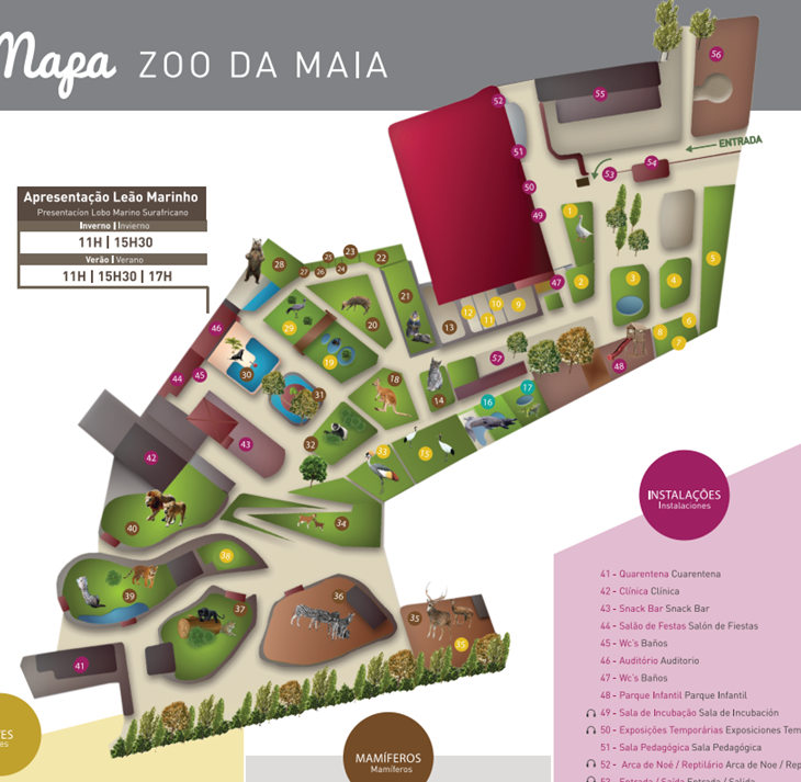 Zoo da Maia: mapa