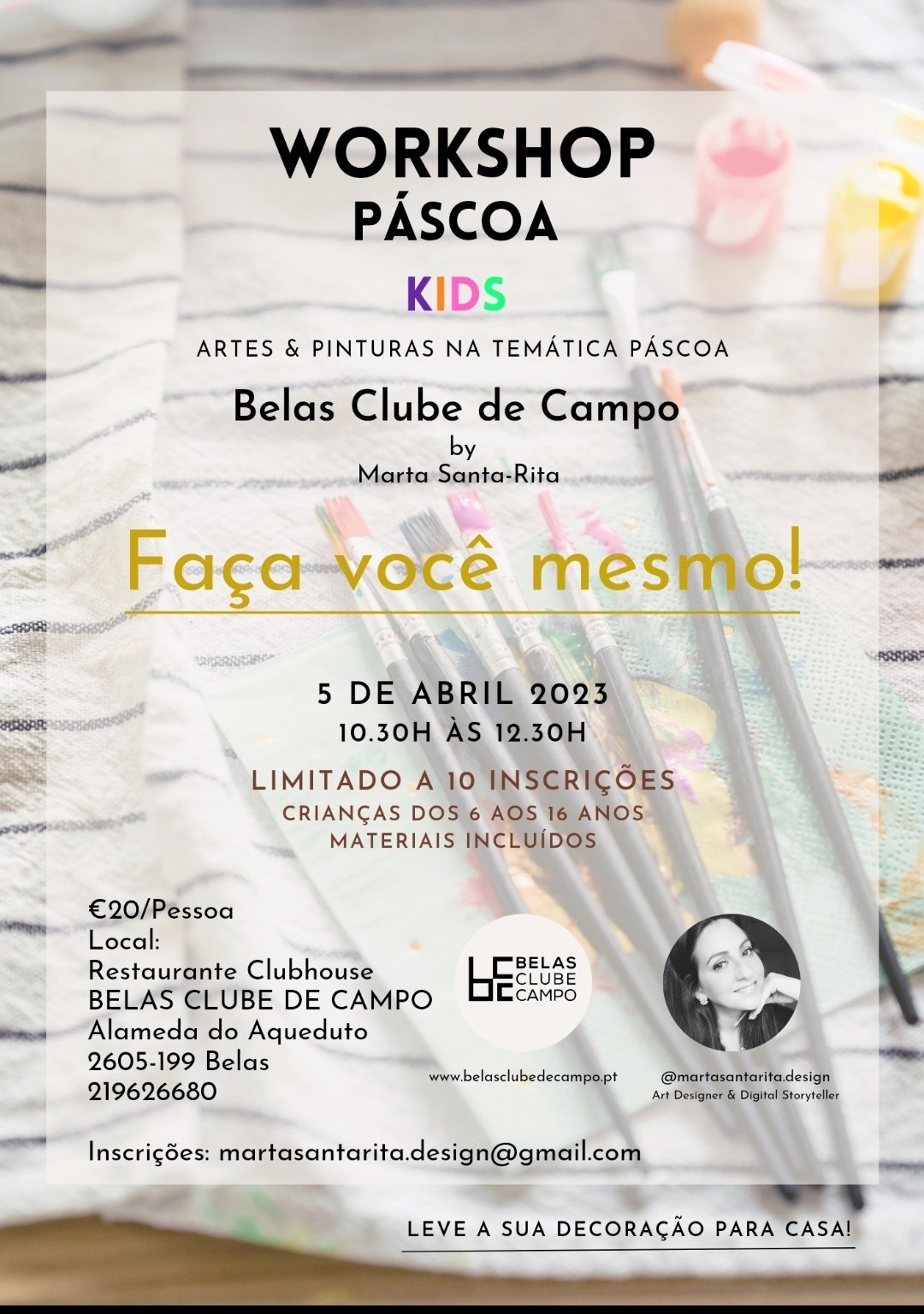 Workshop Páscoa Belas Clube do Campo