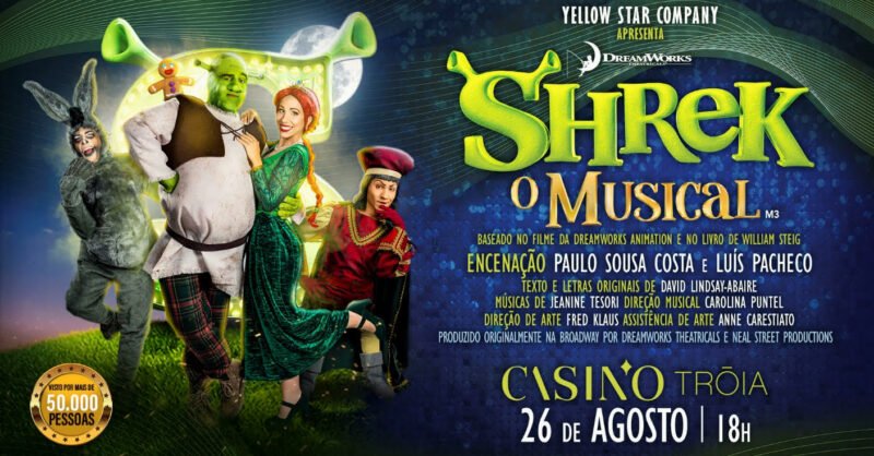 SHREK: O Musical no Centro de Espetáculos do Casino Tróia