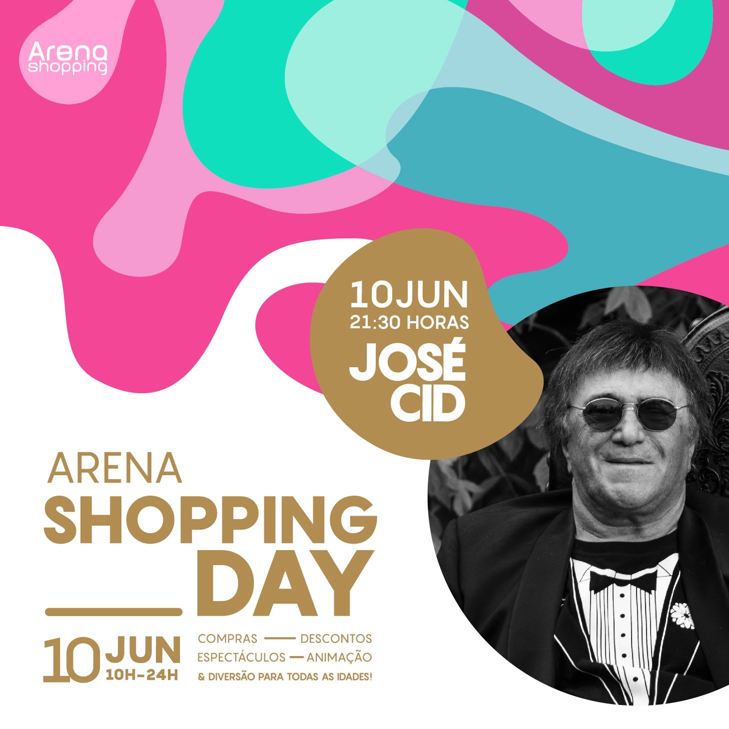 José Cid, animação e descontos no Arena Shopping Day